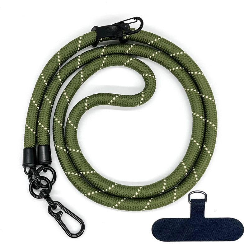 Cordon de téléphone en corde d’escalade 10 mm avec joint, bandoulière réglable pour téléphone portable et appareil photo, sangle anti-perte pour le cou