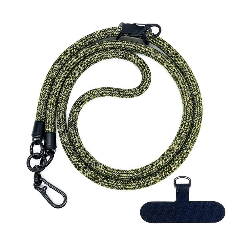 Cordon de téléphone en corde d’escalade 10 mm avec joint, bandoulière réglable pour téléphone portable et appareil photo, sangle anti-perte pour le cou
