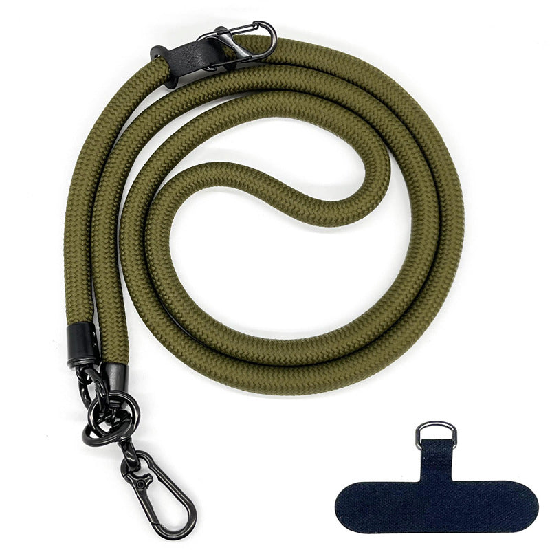 Cordon de téléphone en corde d’escalade 10 mm avec joint, bandoulière réglable pour téléphone portable et appareil photo, sangle anti-perte pour le cou