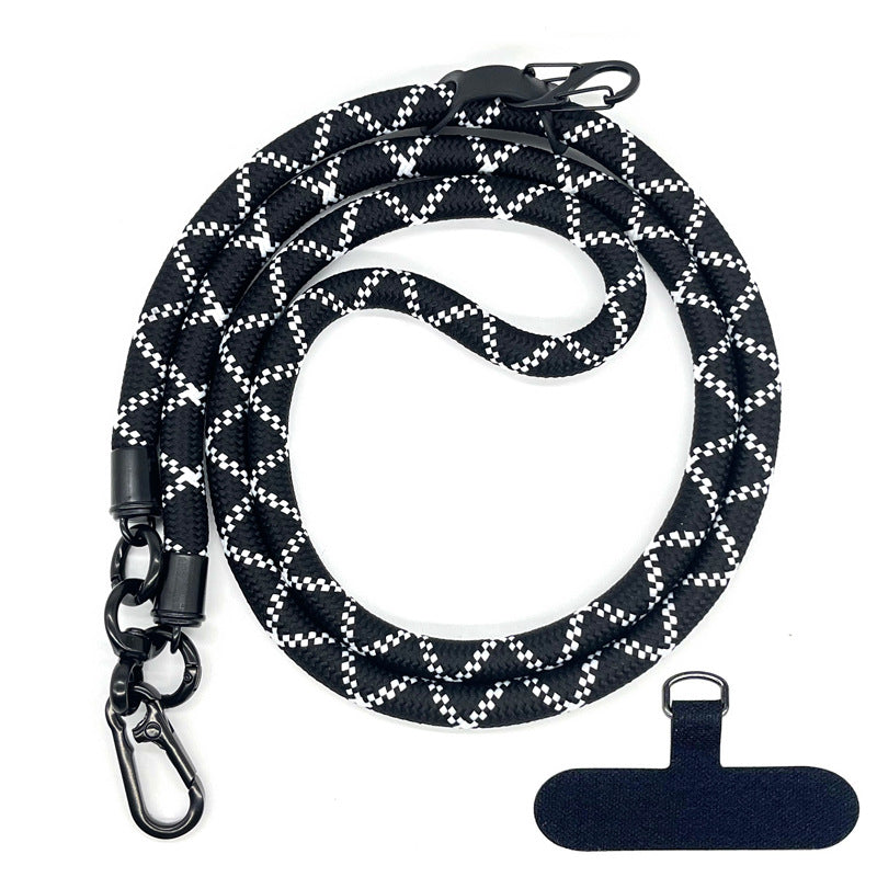 Cordon de téléphone en corde d’escalade 10 mm avec joint, bandoulière réglable pour téléphone portable et appareil photo, sangle anti-perte pour le cou