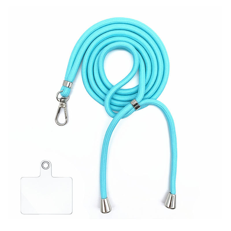 Cordon bandoulière en nylon 6 mm avec autocollants pour coque de téléphone
