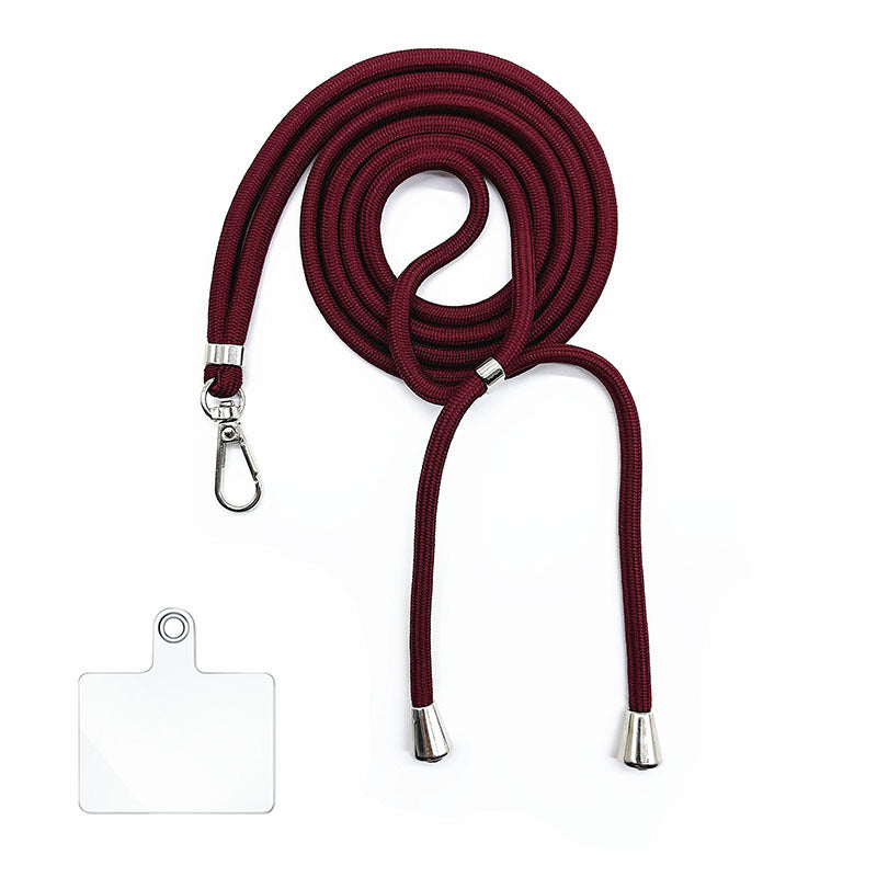 Cordon bandoulière en nylon 6 mm avec autocollants pour coque de téléphone
