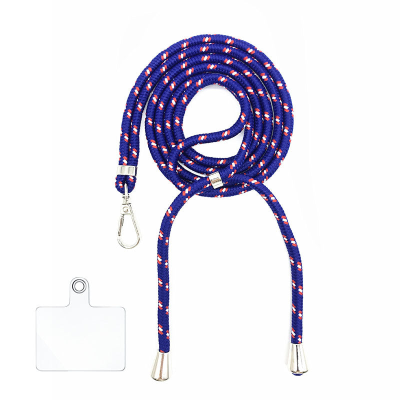 Cordon bandoulière en nylon 6 mm avec autocollants pour coque de téléphone